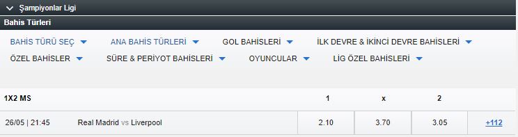 Bahis Oranları